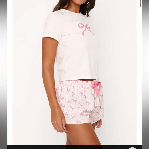 Sweetheart Pajama Set Bow Dreams - Picture 3 of 6